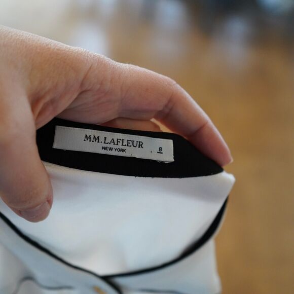 M.M. Lafleur The Barton Shirt Size‎ 8 Classic Work Quiet Luxury - Picture 6 of 8